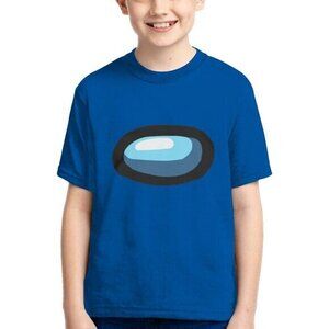 Boy's Blue Gamer T-Shirt Size Large Blue imposter‎ Game T-shirt